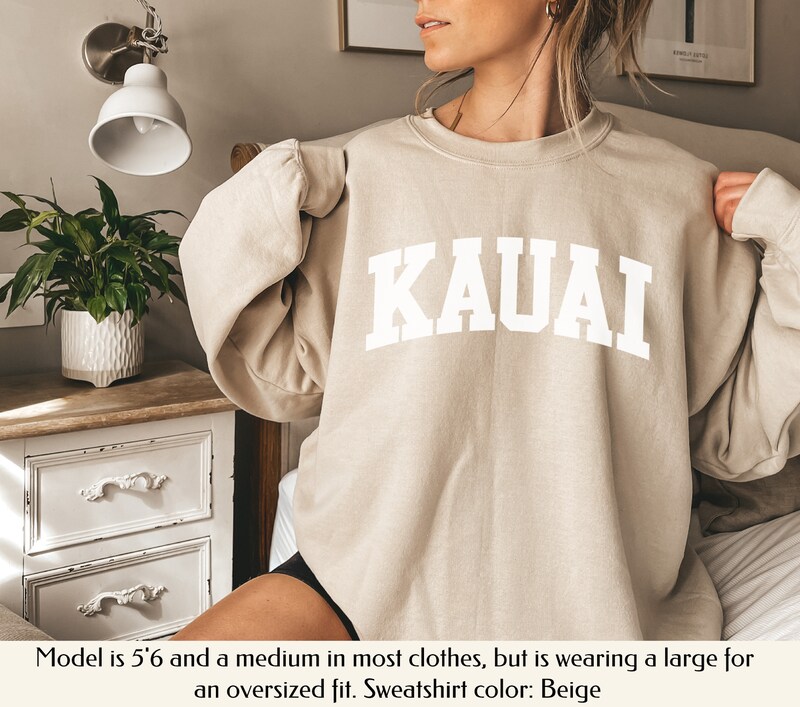 Kauai Sweatshirt, Hawaii Sweater, Kauai Souvenir Gift, Kauai Trip, Hawaii Unisex Soft Crewneck